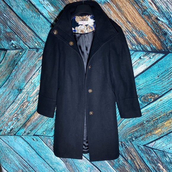 Eliza J Wool Blend Topper Coat, Black Size S - Picture 2 of 10
